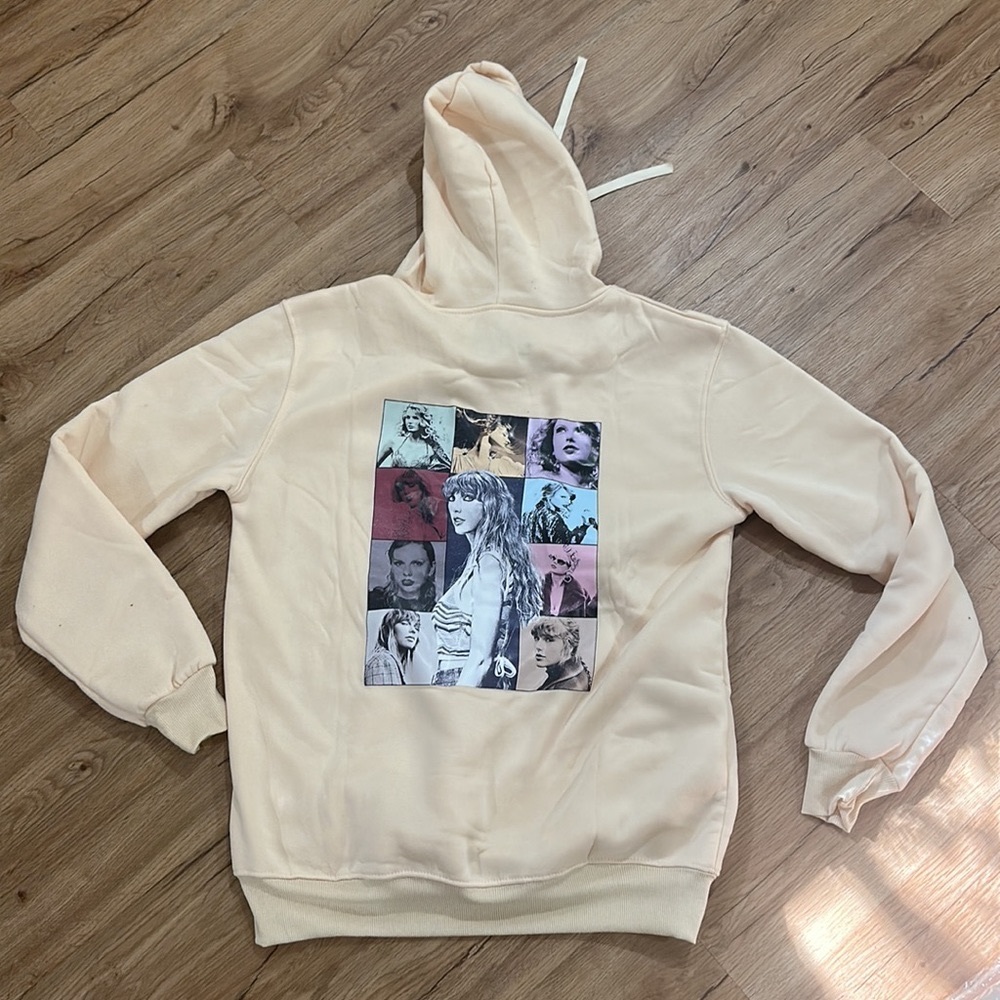 Beige Taylor Swift Eras Tour sweatshirts. Size medium